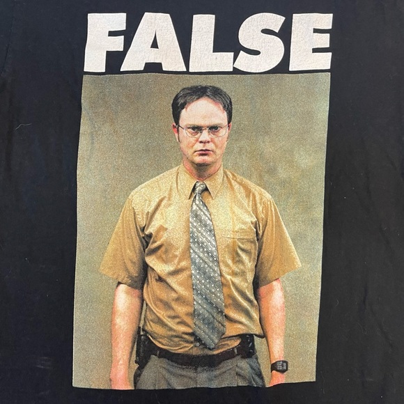 The Office Dwight Schrute False T-Shirt Size Small - Picture 2 of 3